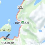 Peta lokasi: Rosendal, Norwegia
