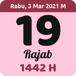 tanggal hijriyah hari ini, 2021-3-03 M, adalah 19 Rajab 1442 H