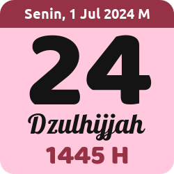 tanggal hijriyah hari ini, 2024-7-01 M, adalah 24 Dzulhijah 1445 H