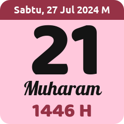 tanggal hijriyah hari ini, 2024-7-27 M, adalah 21 Muharam 1446 H