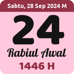 tanggal hijriyah hari ini, 2024-9-28 M, adalah 24 Rabi'ul Awal 1446 H