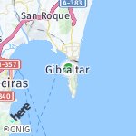 Map for location: Gibraltar, Gibraltar