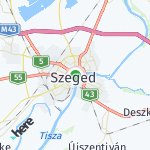 Map for location: Szeged, Hungary