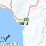 Map for location: Ohrid, North Macedonia