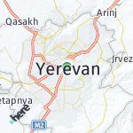 Map for location: Yerevan, Armenia