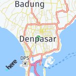 Map for location: Denpasar, Indonesia
