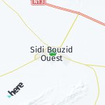 Map for location: Sidi Bouzid Ouest, Tunisia