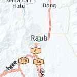 Map for location: Raub, Malaysia