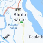 Map for location: Bhola, Bangladesh